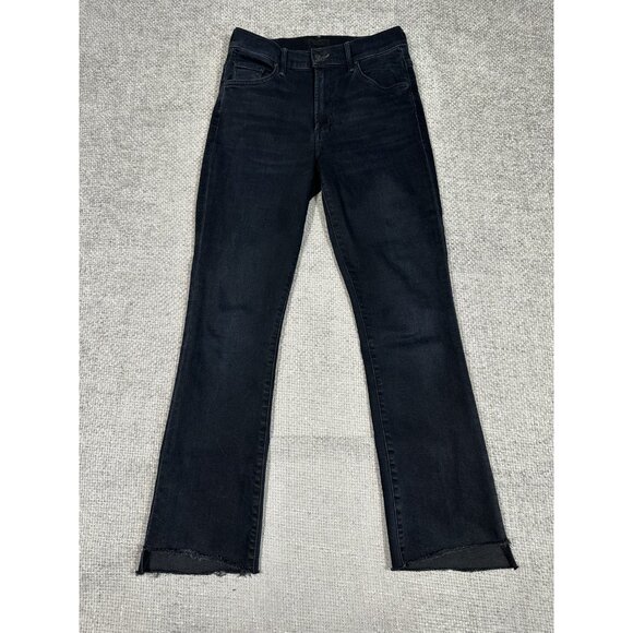 MOTHER Denim - Mother Jeans Womens 26 Blue The Insider Crop Step Fray Night In Paris Raw Hem